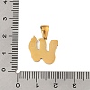 Christmas Theme 304 Stainless Steel Pendants STAS-R007-01W-G-3