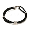 PU Leather Round Cord Multi-strand Bracelets SJEW-K002-07A-1