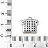 Brass Micro Pave Clear Cubic Zirconia Charms LS-KK-L238-18P-3
