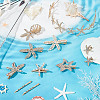   8 Style Starfish Alligator Hair Clips & Stud Earrings & Headband Set AJEW-PH0011-44-5