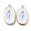 Fruit & Floral & Animals Printed Handmade Porcelain Pendants STAS-Z207-01G-01-1