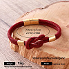 Braided Knot Nylon Cord Bracelets with 304 Stainless Steel Magnetic Clasps for Men UA2967-7-1