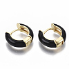 Brass Huggie Hoop Earrings EJEW-S209-01A-3