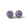 Polymer Clay Rhinestone Beads RB-H284-6MM-Half-371-3