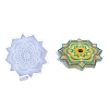 Mandala Flower Coaster DIY Silicone Mold DIY-K072-05B-1