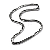Ion Plating(IP) 304 Stainless Steel Cuban Link Chain Necklace NJEW-P288-01B-AS-1