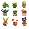 DIY 9Pcs Succulent Potted Plant Needle Felting Kits for Beginner PW-WGA9C6C-02-1