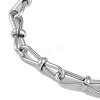 304 Stainless Steel Bowknot Link Bracelets for Men Women BJEW-G725-04P-2