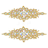 Rhombus Iron on Rhinestone Appliques DIY-WH0304-975B-1