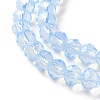 Baking Painted Transparent Glass Beads Strands DGLA-A034-J6MM-D01-3