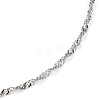 304 Stainless Steel Singapore Chain Necklaces NJEW-JN02930-04-2