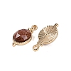 Synthetic Goldstone Faceted Pendans KK-L218-003G-06-2