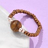 Natural & Synthetic Mixed Stone Stretch Rings X-RJEW-JR00255-3
