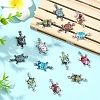 20Pcs 10 Colors Alloy Enamel Connector Charms ENAM-YW0008-59-5