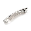 Oval with Cat Pattern 304 Stainless Steel Hair Barrettes PHAR-G013-01AS-2