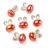 UV Plating Rainbow Iridescent Acrylic Beads PACR-E001-05D-1