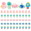 50Pcs 5 Styles Space Theme Opaque Resin Decoden Cabochons RESI-PH0002-20-7