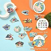 15Pcs 15 Styles Sports Alloy Enamel Pendants ENAM-YW0008-46-3