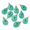 Dyed Natural White Jade Pendants G-H328-01G-A01-1