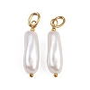 ABS Plastic Pearl Pendants STAS-G357-15G-1