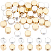 50Pcs 2 Colors Rack Plating Brass Beads KK-BBC0027-40-1
