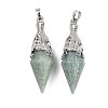 Natural Amazonite Faceted Bicone Big Pendants G-Z101-03P-07-1