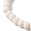 Round Natural Lava Rock Beads Stretch Bracelets for Women BJEW-JB10974-3