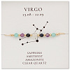 Natural stone constellation bracelet with 12 zodiac signs NR2952-2-1
