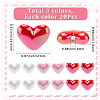 60Pcs 3 Colors Valentine's Day Themed UV Plated Plastic Beads DIY-SP0003-06-2