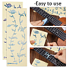 4 Sheets 4 Colors Paper Picture Stickers for Guitar Fingerboard Decoration STIC-FH0001-31-3