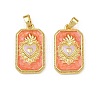 Brass Enamel Pendants KK-L190-008G-2