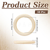 Unfinished Schima Wood Rings for DIY Accessories WOOD-WH0002-65B-2