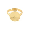 Brass Adjustable Finger Rings Findings KK-A272-04B-G-2