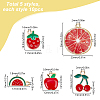 50Pcs 5 Styles Alloy Enamel Pendants ENAM-SC0005-65-2