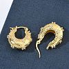 Brass Micro Pave Clear Cubic Zirconia Hoop Earrings EJEW-C181-07G-3