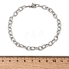201 Stainless Steel Cable Chain Bracelets STAS-T077-15P-5