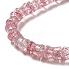 Transparent Crackle Glass Beads Strands GLAA-D025-01I-3