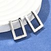 Tarnish Resistant 304 Stainless Steel Huggie Hoop Earrings X-STAS-R115-21P-1