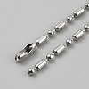 Stainless Steel Ball Chain Necklaces for Men Women NJEW-WH0002-159-2