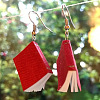 Alloy with Paper Book Dangle Earrings FS-WGE52F3-02-1