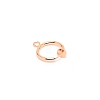 Brass Clip-on Hoop Earring Findings KK-WH0047-02B-2