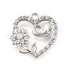 Brass Micro Pave Cubic Zirconia Pendants KK-C096-11P-1