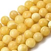 Natural Yellow Jade Beadd Strands G-A274-A01-14mm-2