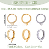 CREATCABIN 6 Pairs 3 Colors Rack Plating Brass Hoop Earring Findings KK-CN0002-45-2