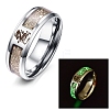 Luminous Glow in the Dark Dragon Stainless Steel Finger Ring PW-WG84200-23-1