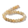 Natural Topaz Jade Star Cut Round Beads Strands G-M418-C15-01-3