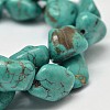 Dyed Nuggets Natural Howlite Beads Strands X-G-M139-11-A-1