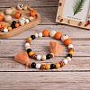 Craftdady 140Pcs Halloween Theme Painted Natural Wood Beads WOOD-CD0001-19-16