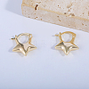 Five-Star Brass Hoop Earrings FT9728-3