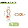 50Pcs Alloy Crystal Rhinestone Links/Connectors ALRI-FH0001-24-2